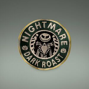 Nightmare Dark Roast Coffee embroidered patch
